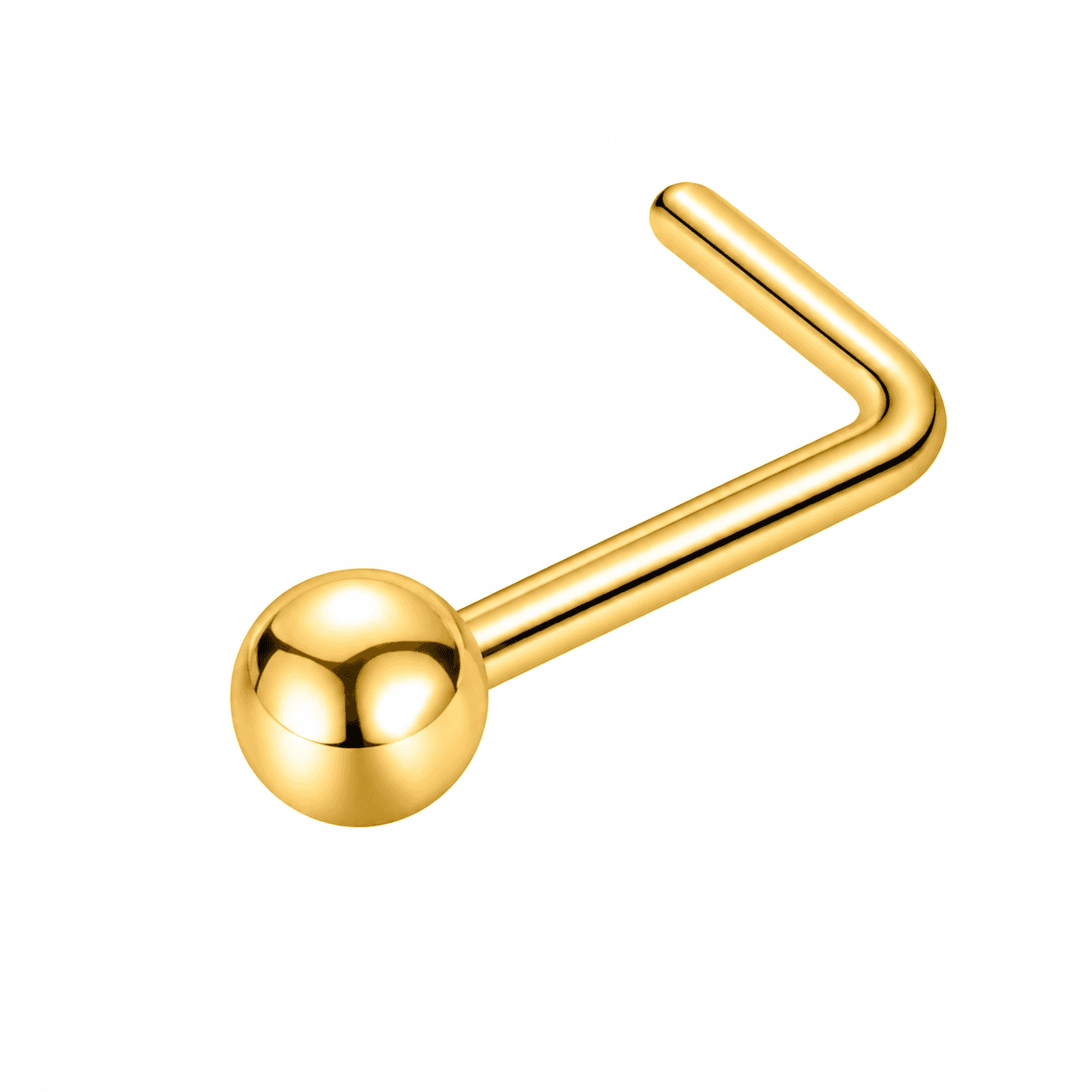 Gold Ball Nose Stud