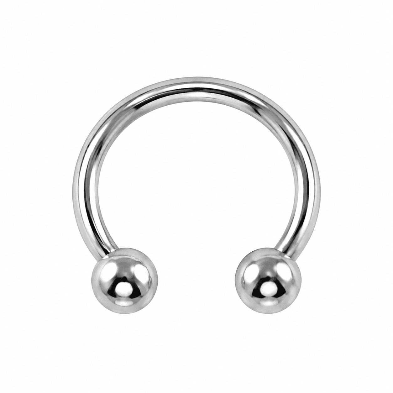 Silver Classic Horseshoe Septum Ring โจ