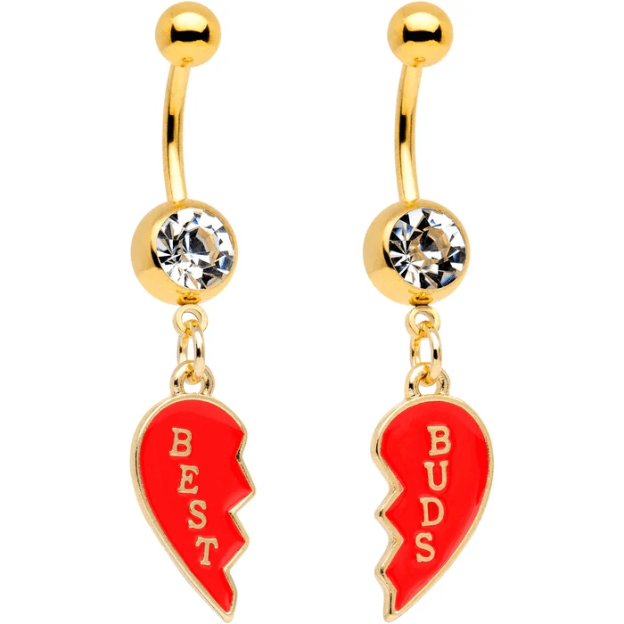 Gold Best Buds Friendship Belly Rings β€οΈβ¨