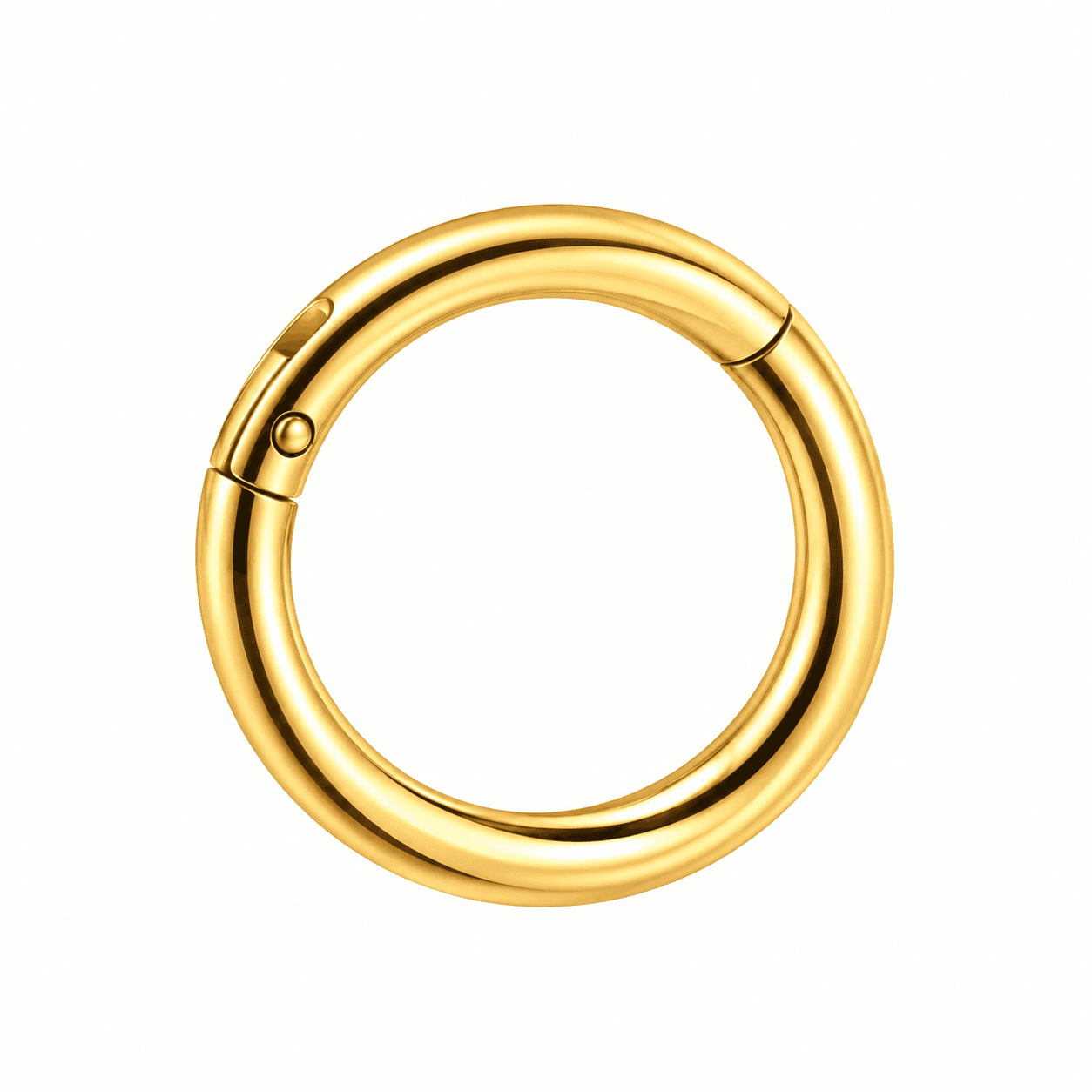 Gold Surgical Steel Hinged Segment Ring