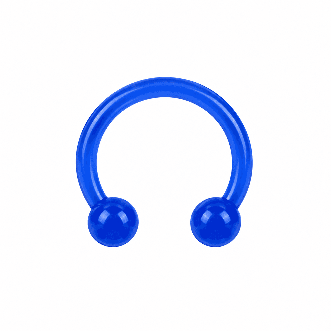 Dark Blue Glow-in-the-Dark Bioplast Septum Ring ๐