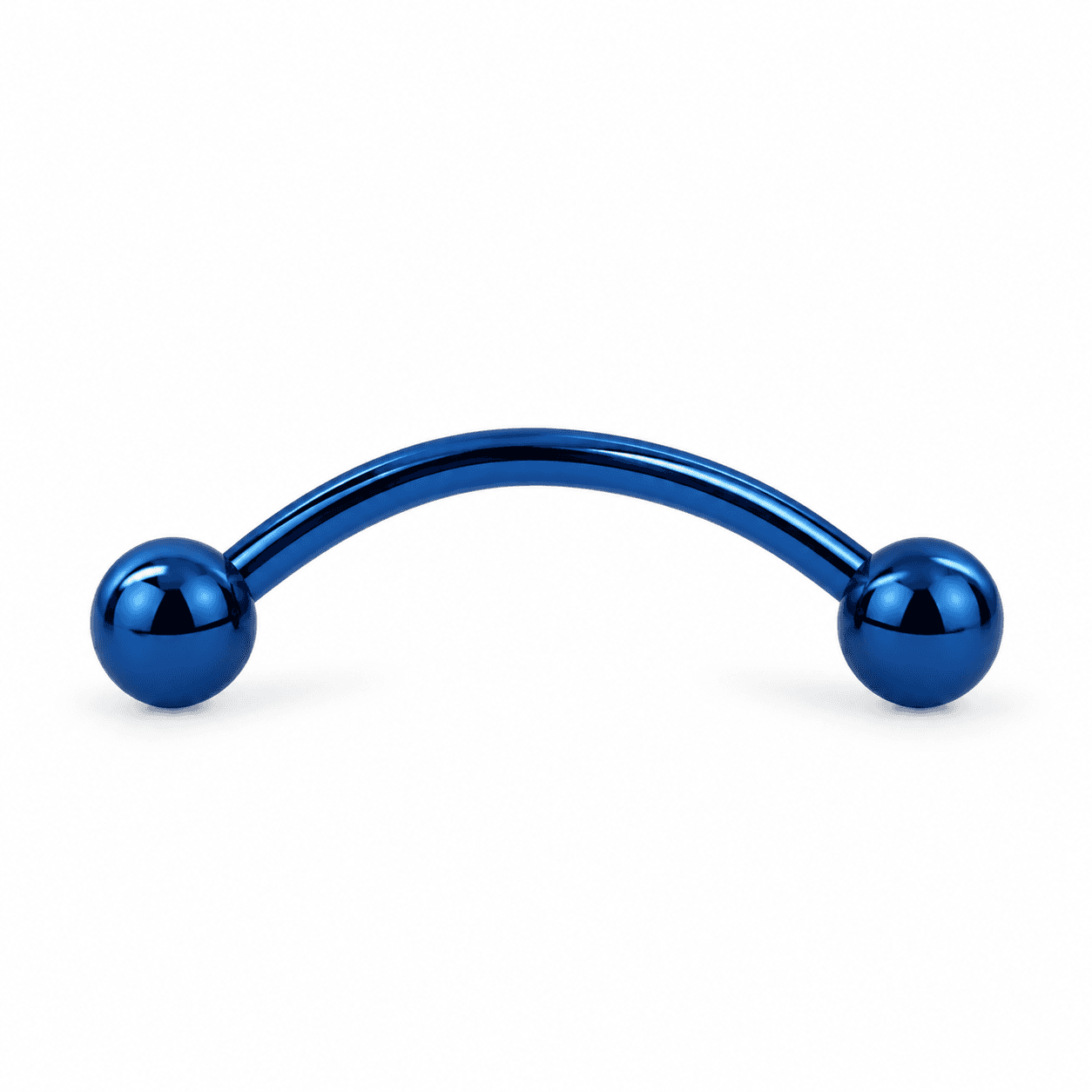 Blue Snake Eyes Curved Barbell
