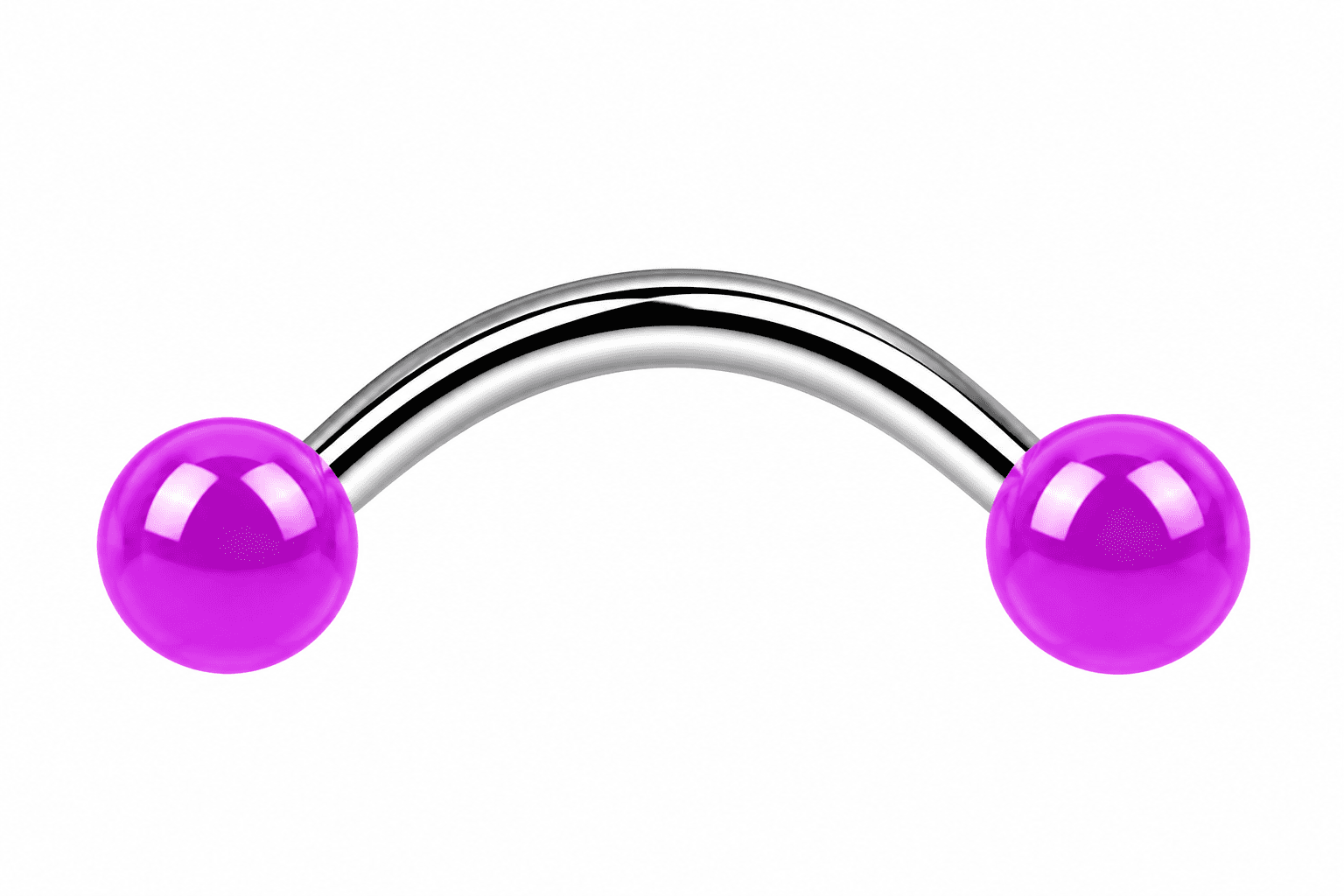 Purple Snake Eyes Curved Barbell