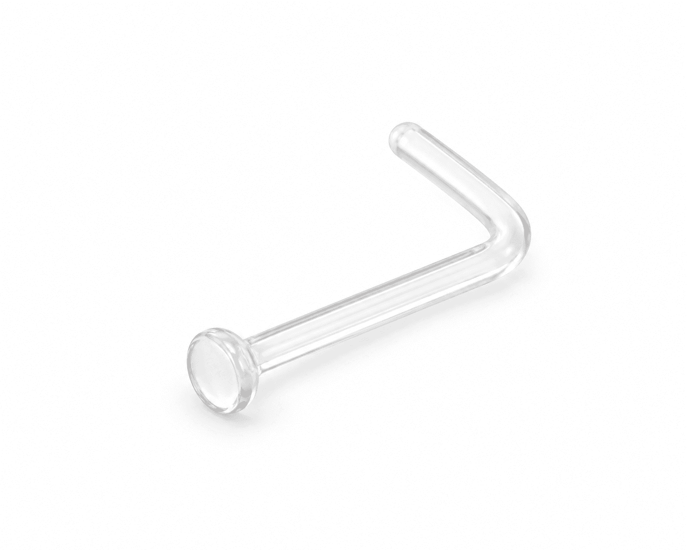 Clear Flat Top L-Shaped Nose Retainer