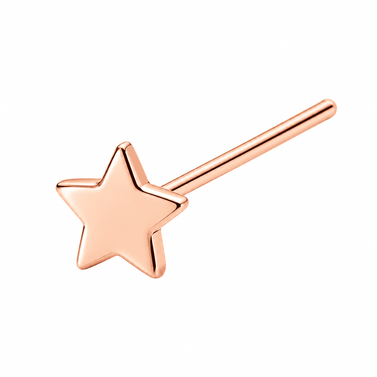 Rose Gold Star Nose Stud