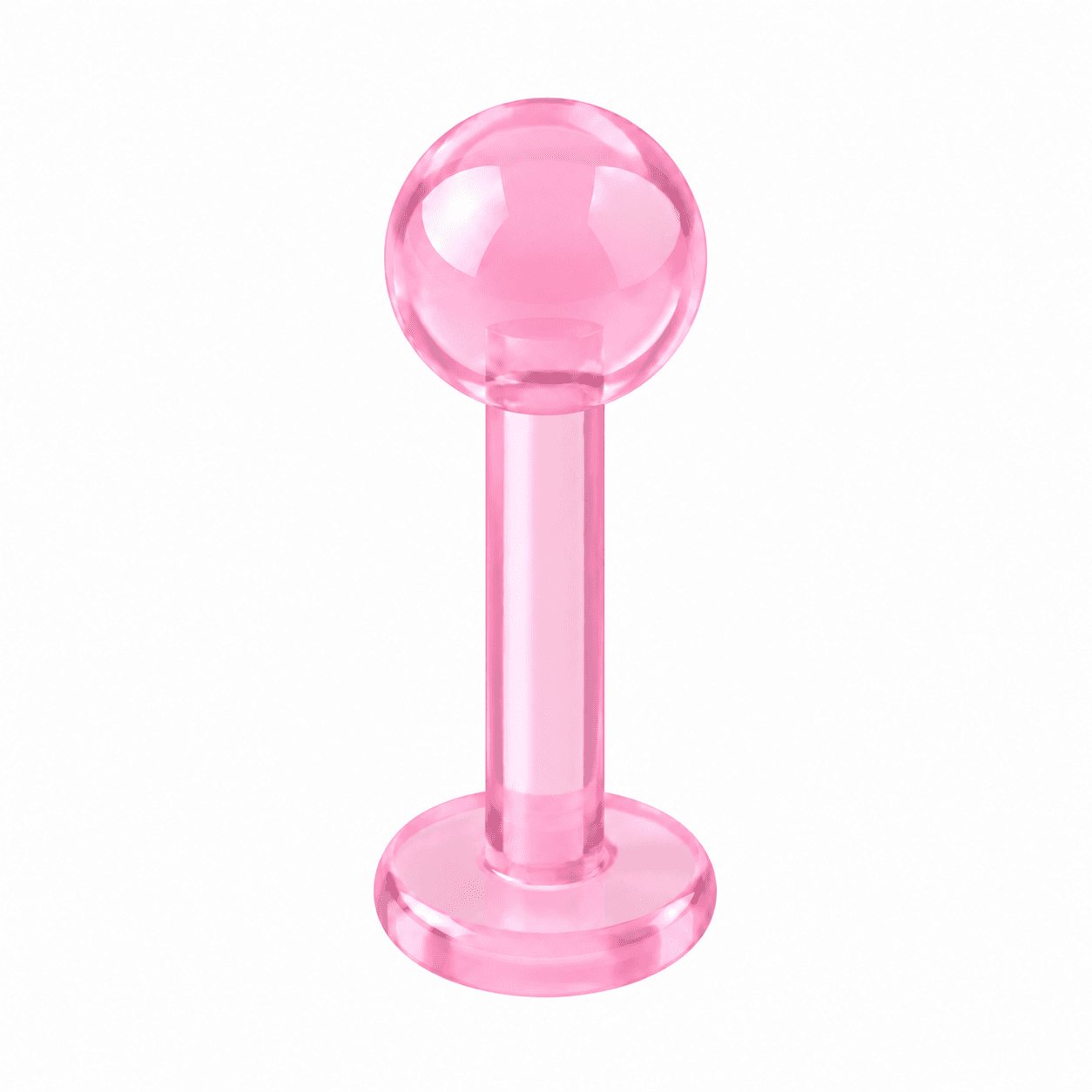 Light Pink Bioplast Flat Back Labret