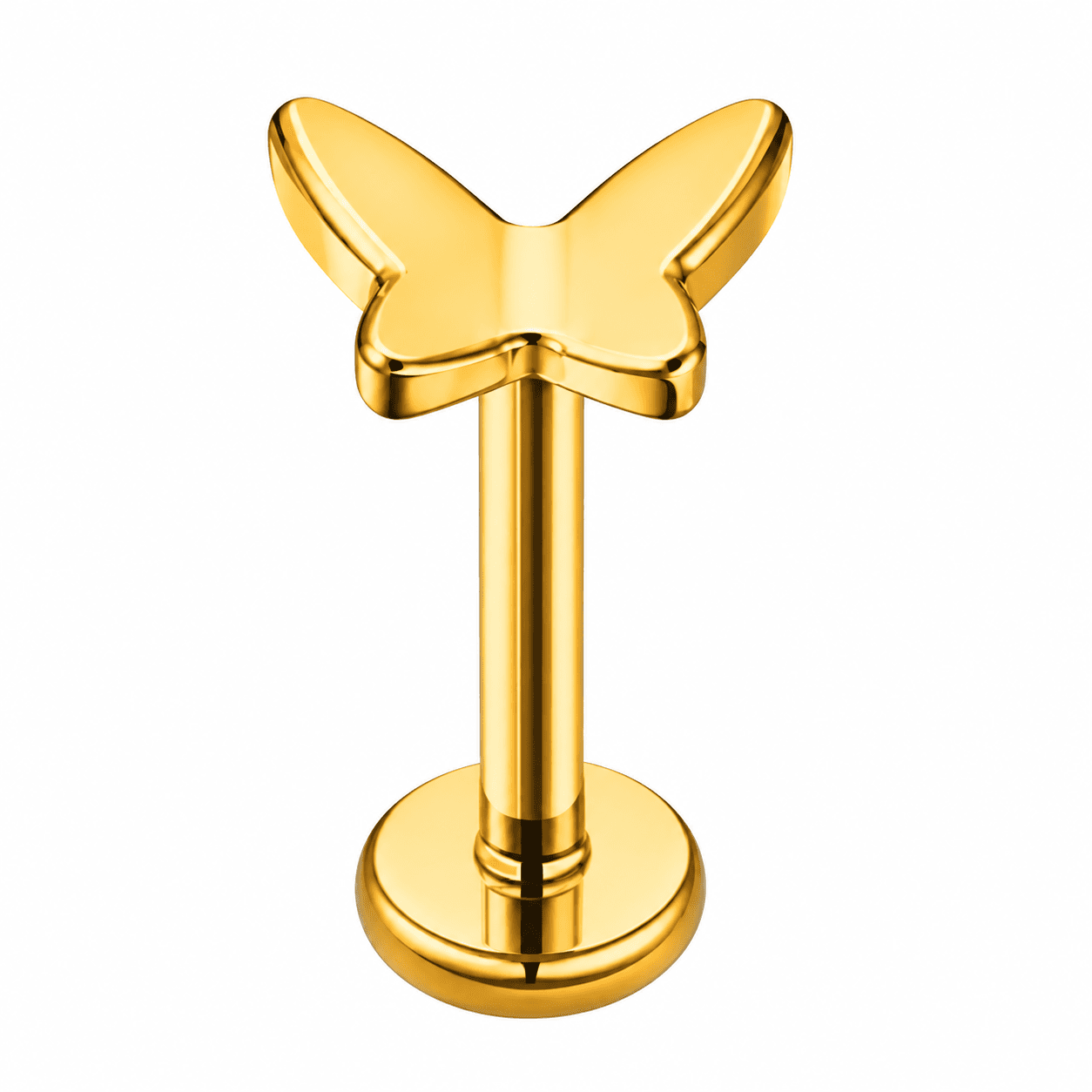 Gold Titanium Butterfly Flat Back Labret π¦π
