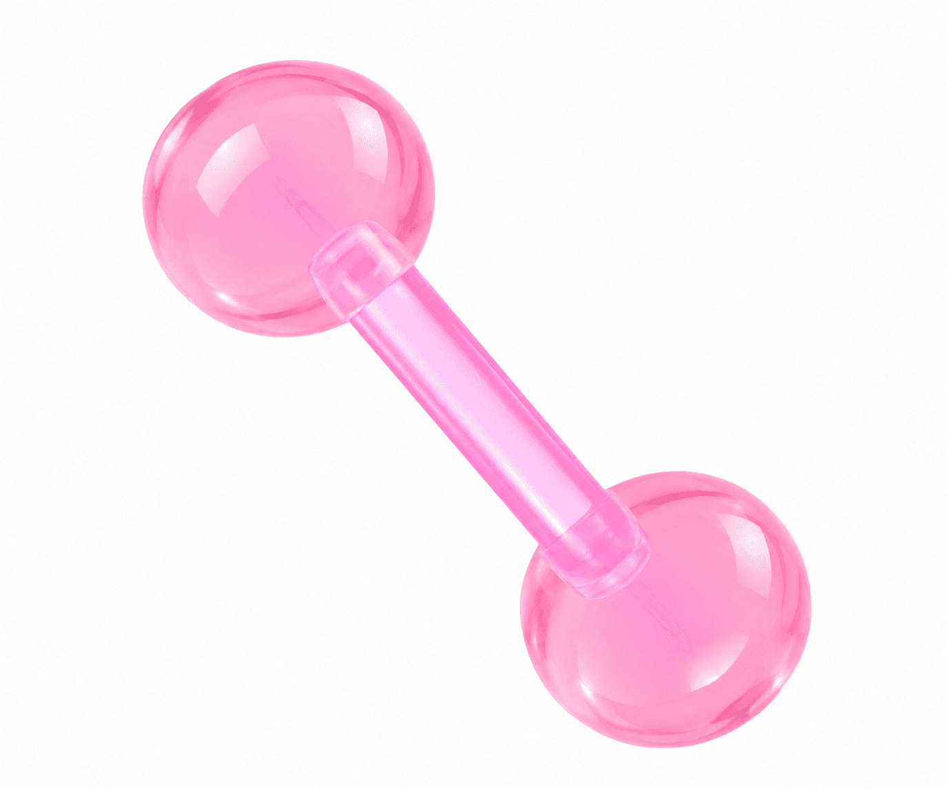 Pink Bioplast Straight Cartilage Barbell