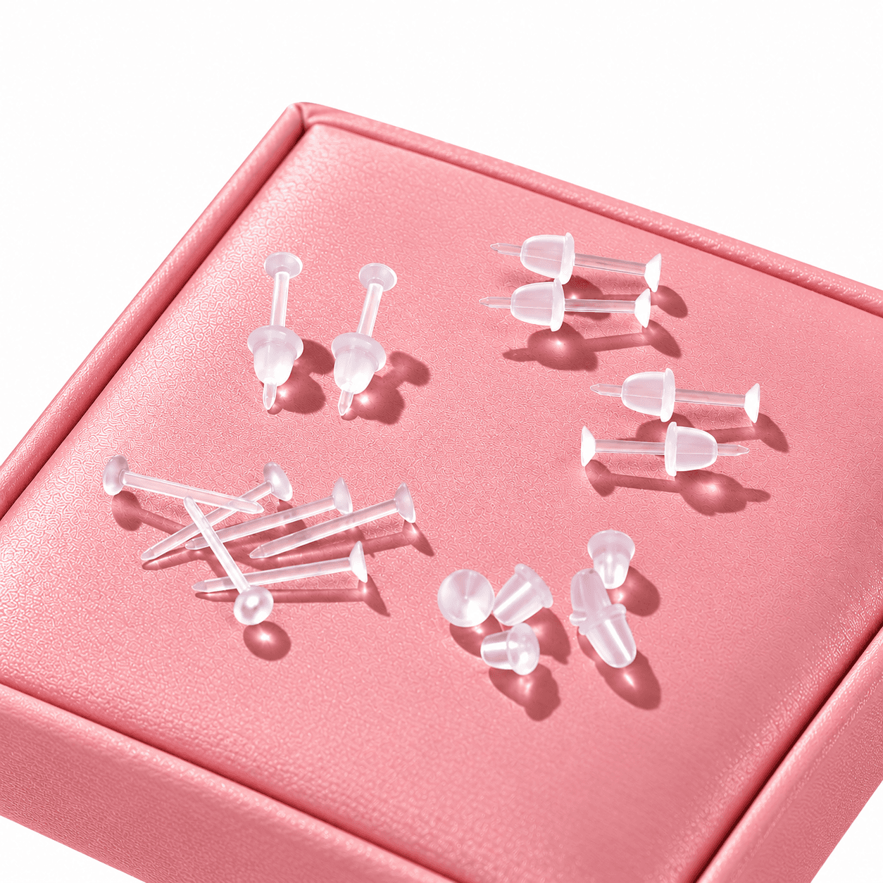 Clear Bioplast Piercing Retainer Earrings