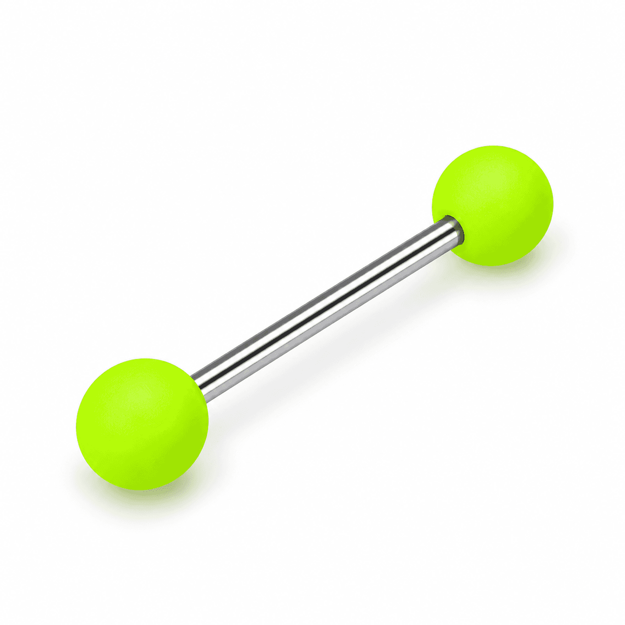 Lime Green Matte Acrylic Tongue Barbell ๐