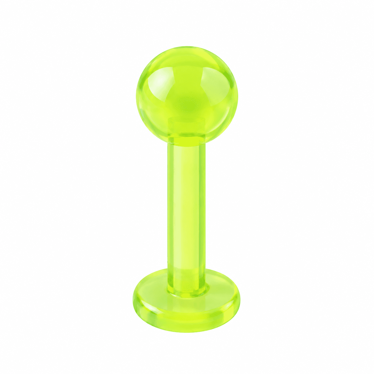 Light Green Bioplast Flat Back Labret