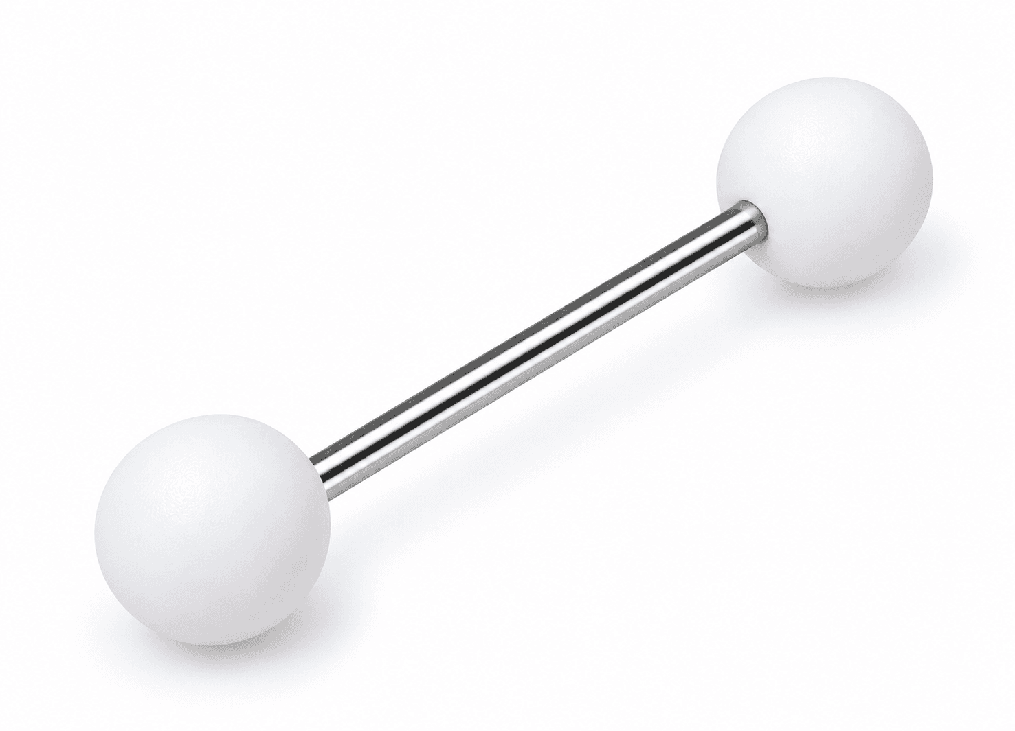 White Matte Acrylic Tongue Barbell π€