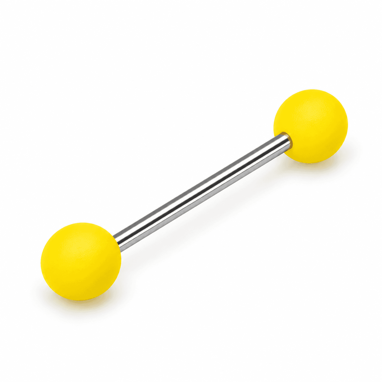 Yellow Matte Acrylic Tongue Barbell ๐