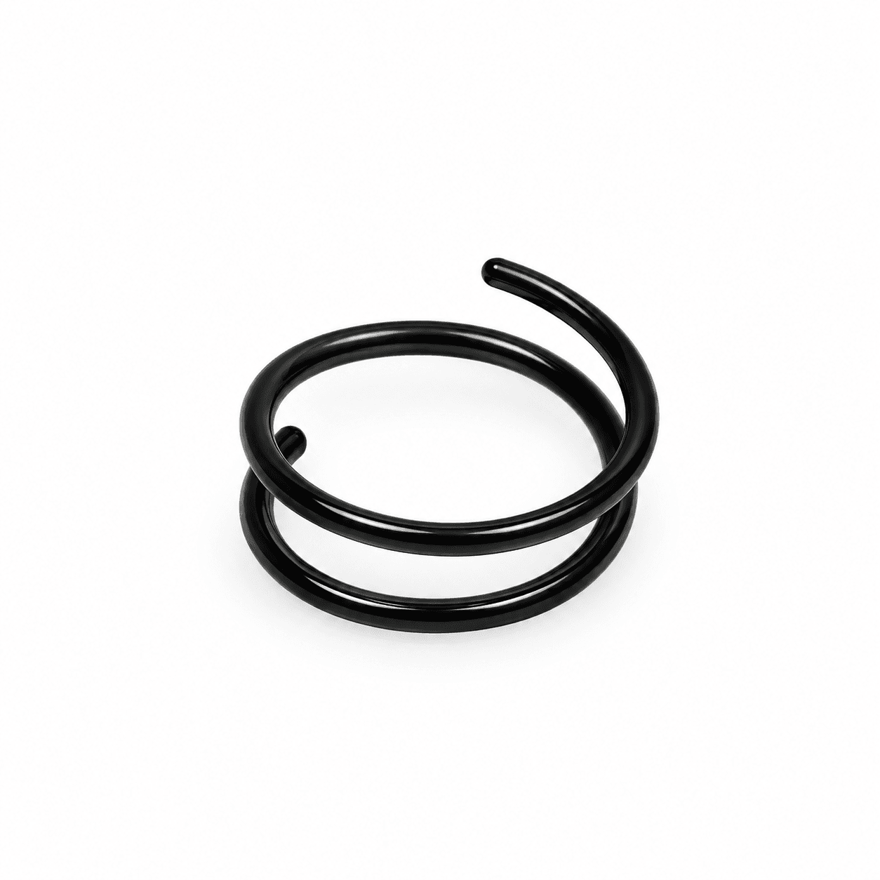 Black Double Nose Ring Effect