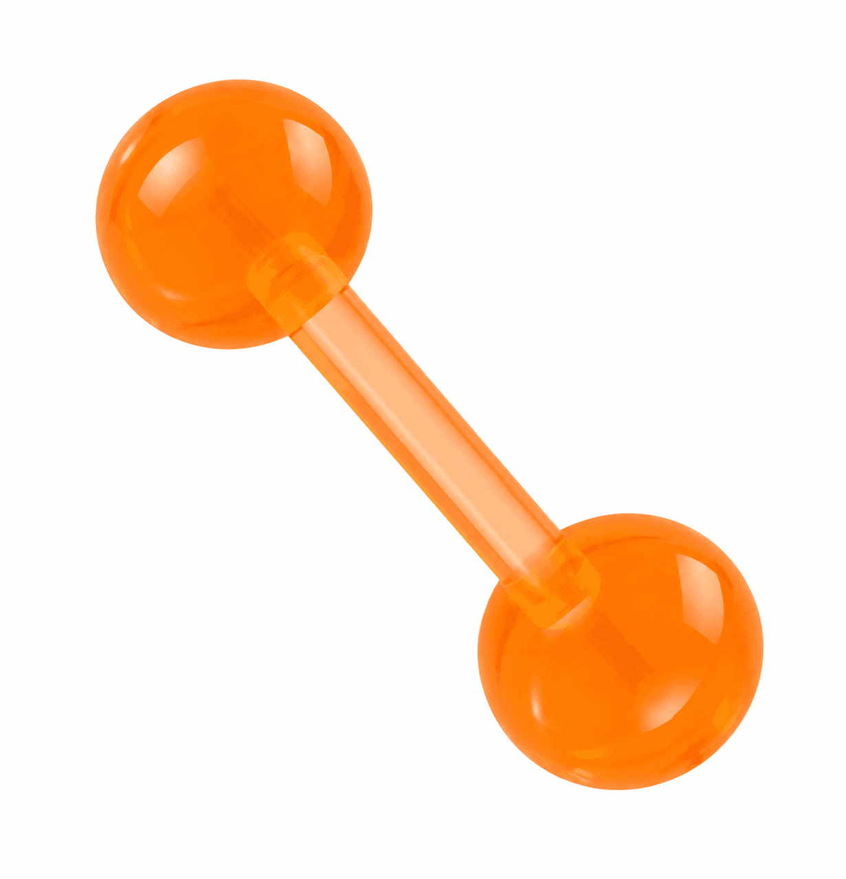Orange Bioplast Straight Cartilage Barbell