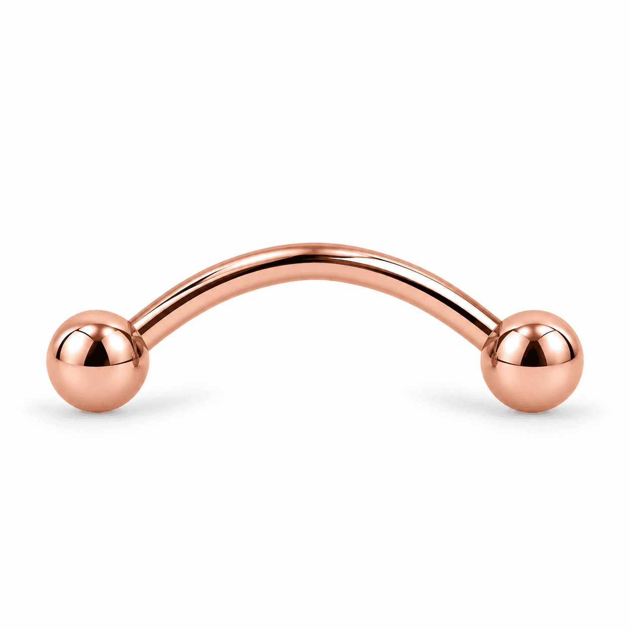 Rose Gold Snake Eyes Curved Barbell