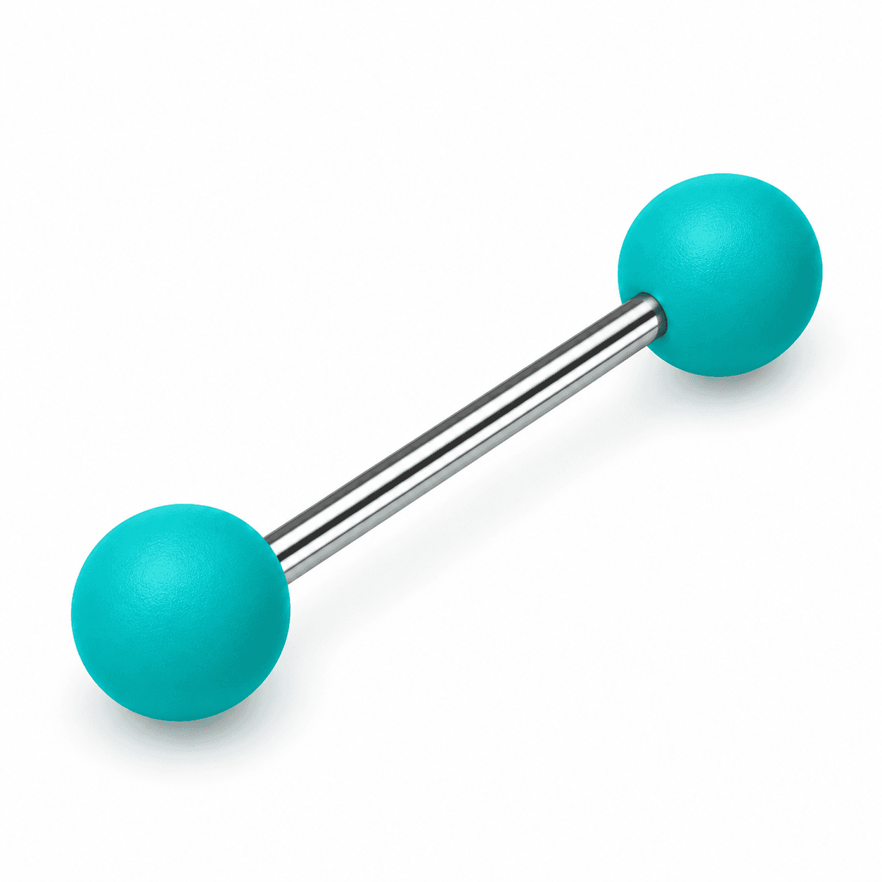 Teal Matte Acrylic Tongue Barbell ๐ฉต