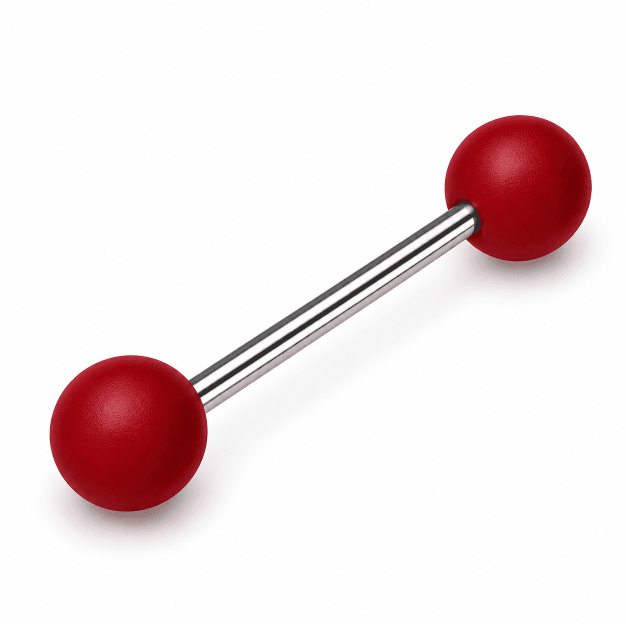Deep Red Matte Acrylic Tongue Barbell โค๏ธ