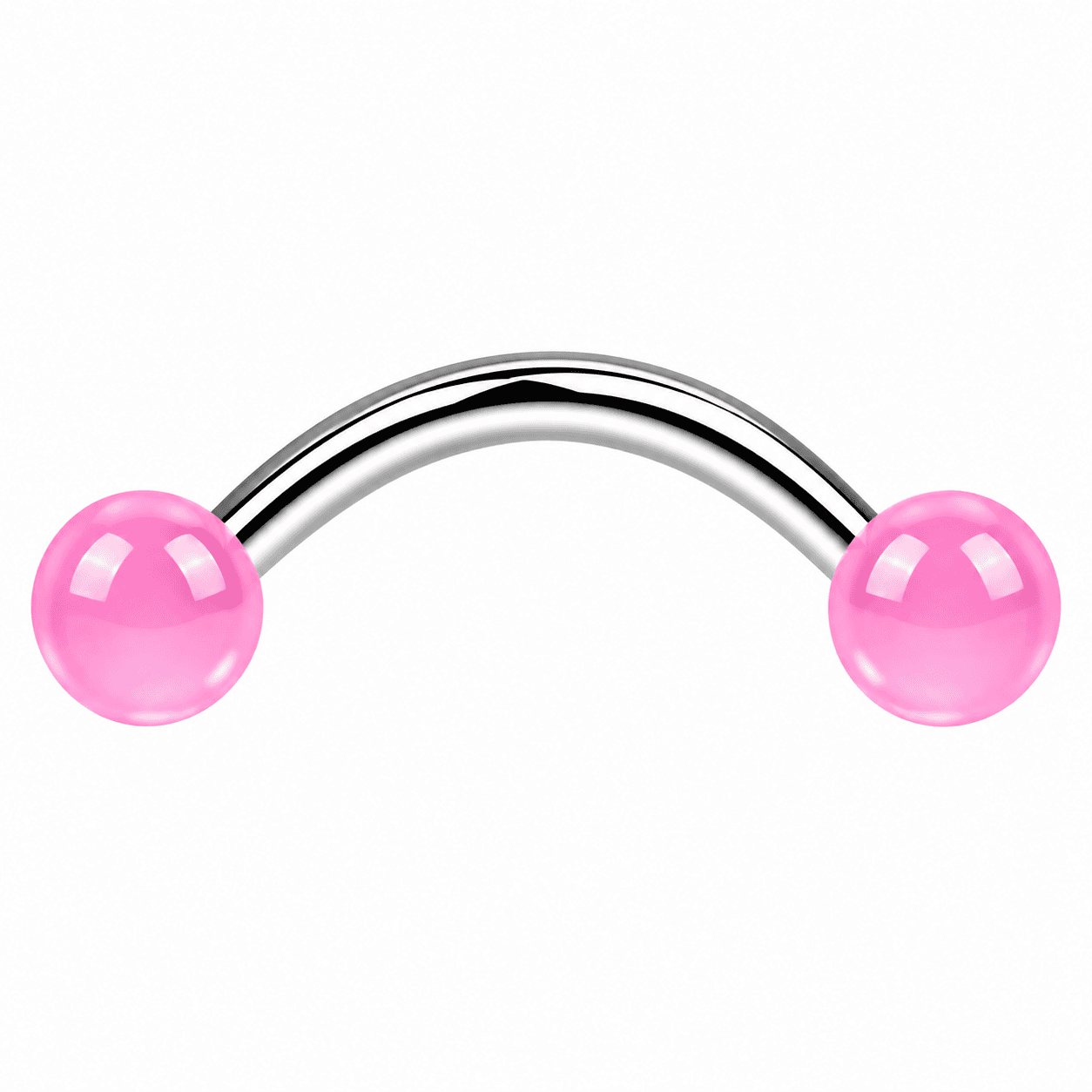 Pink Snake Eyes Curved Barbell