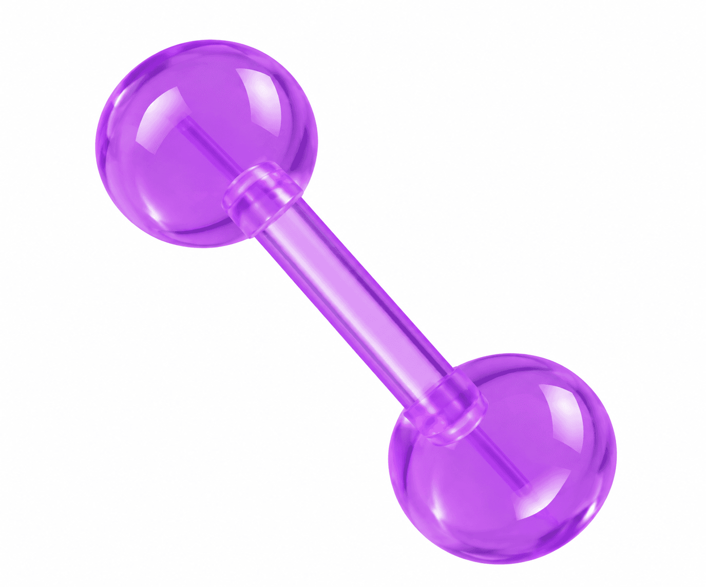 Purple Bioplast Straight Cartilage Barbell