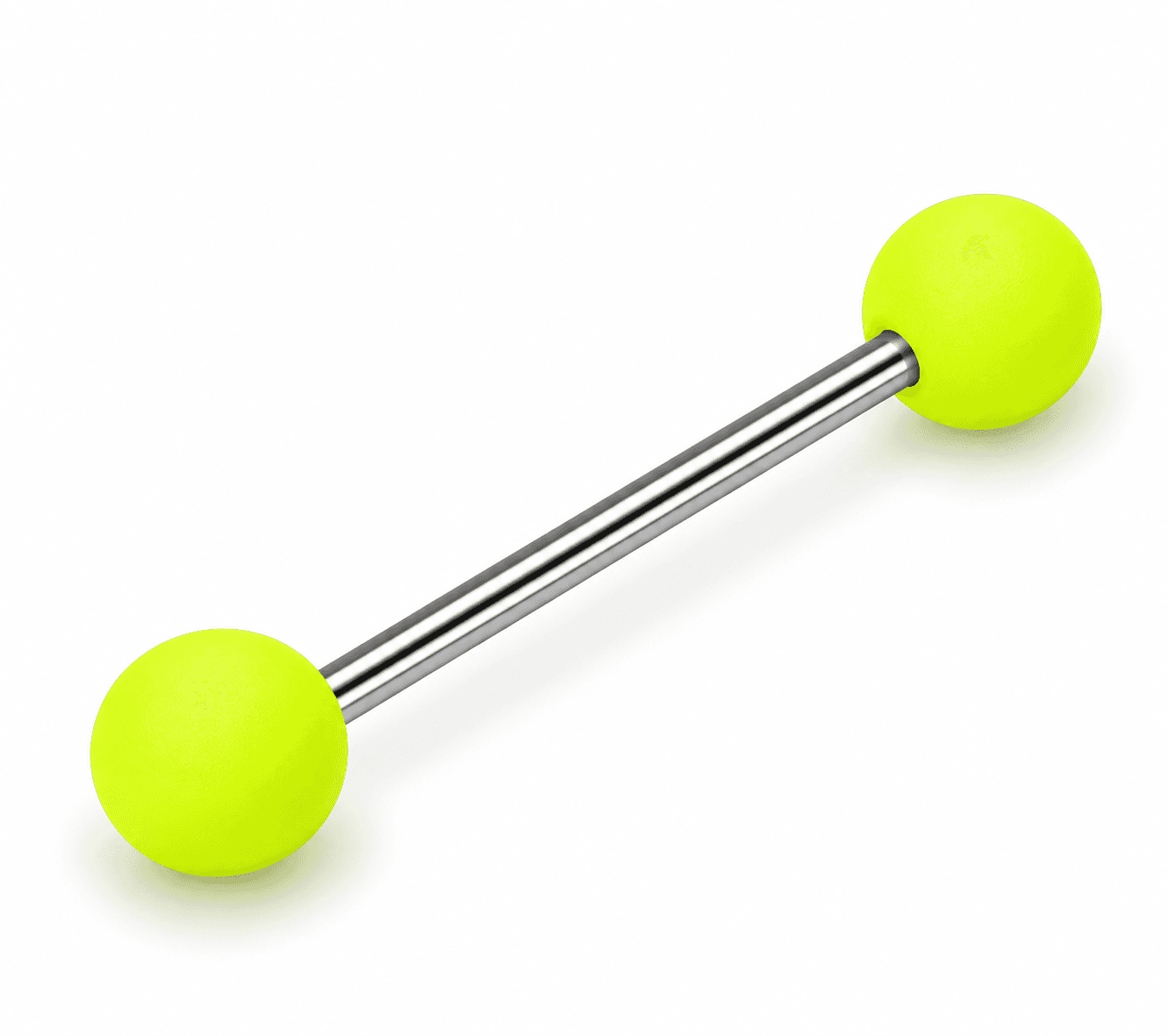 Neon Yellow Matte Acrylic Tongue Barbell ๐๐
