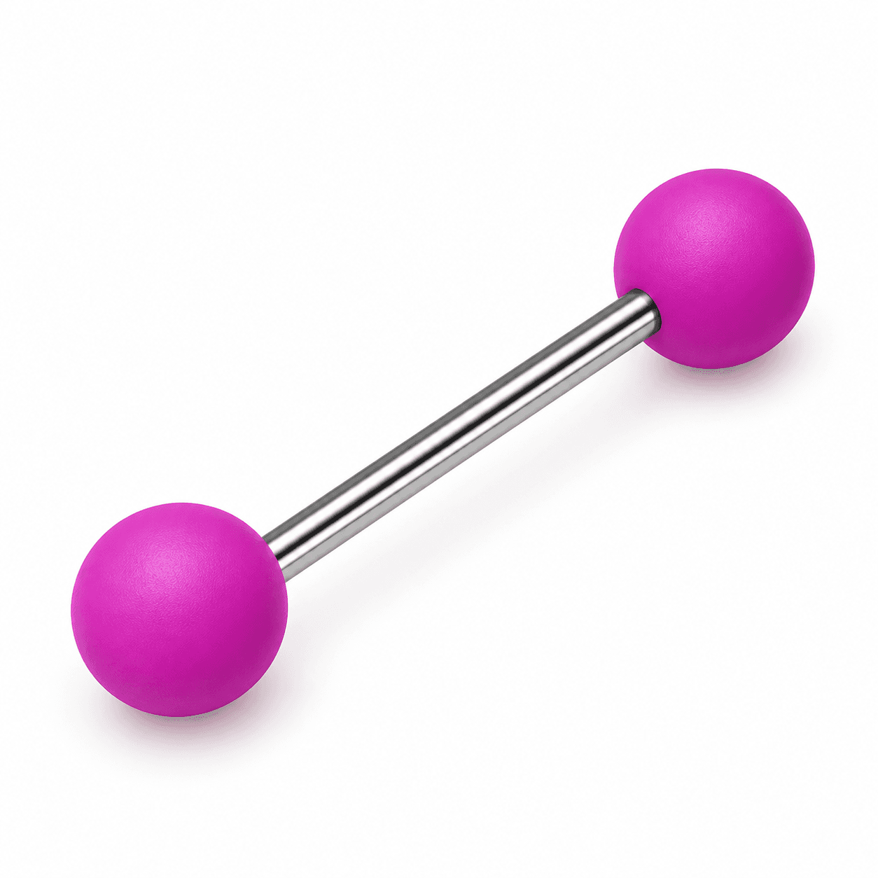 Pinkish Purple Matte Acrylic Tongue Barbell ๐