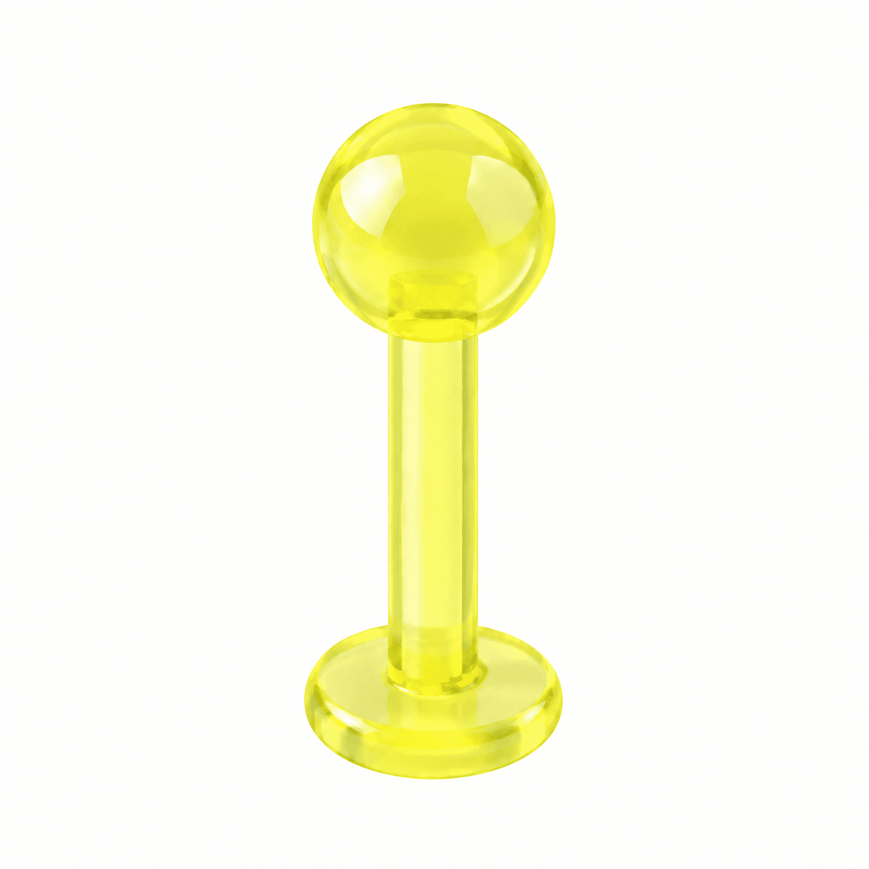 Light Yellow Bioplast Flat Back Labret